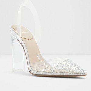 Aldo Clear and Silver Heels